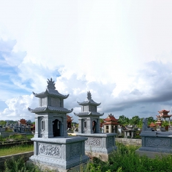 [2023] Mẫu Mộ Đá 2 Mái Cực Đẹp giá cả phải chăng