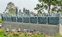 [MẪU MỚI] Khu lăng mộ đá xanh rêu cao cấp trang trọng từng đường nét