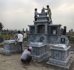 Mộ đá không mái chuẩn phong thủy đơn giản, sang trọng