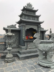 Lăng Thờ Đá Xanh Rêu Cao Cấp - Mẫu Mới -LXD03