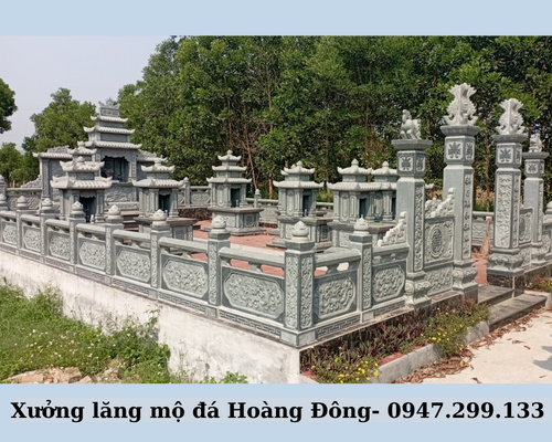Mẫu lan can đá xanh đen chạm khắc tinh tế 