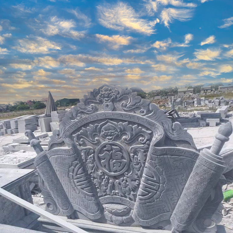 uốn thư đá là hạng mục tâm linh quan trọng trong khu lăng mộ