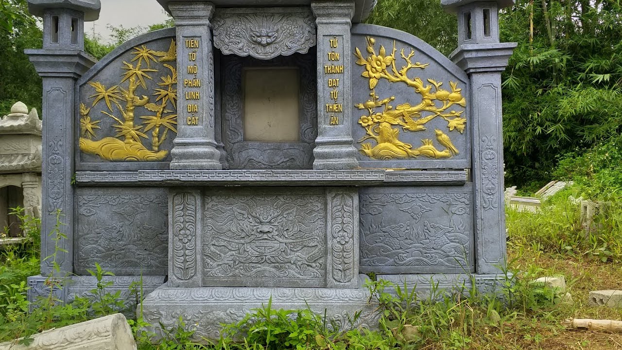 Công trình lăng mộ xi măng hoàn chỉnh 