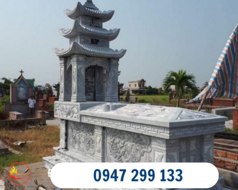 giá mộ đá 3 mái số 4 Mộ công giáo ba mái trang nghiêm mã mộ công giáo 18: 19.000.000đ