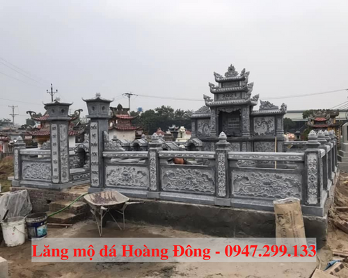 Khu lăng mộ đá xanh rêu cao cấp 