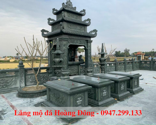 Khu lăng mộ đá xanh rêu cao cấp 