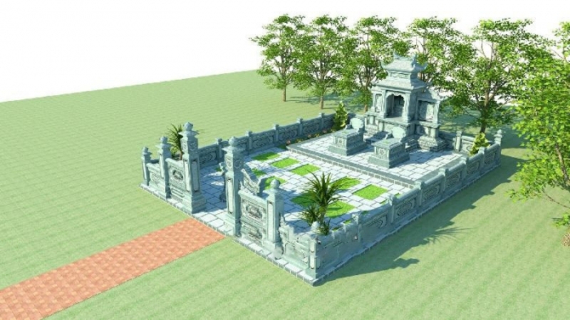 Mẫu Thiết Kế Phối Cảnh Khu Lăng Mộ Tuyệt Đẹp Số BTK08