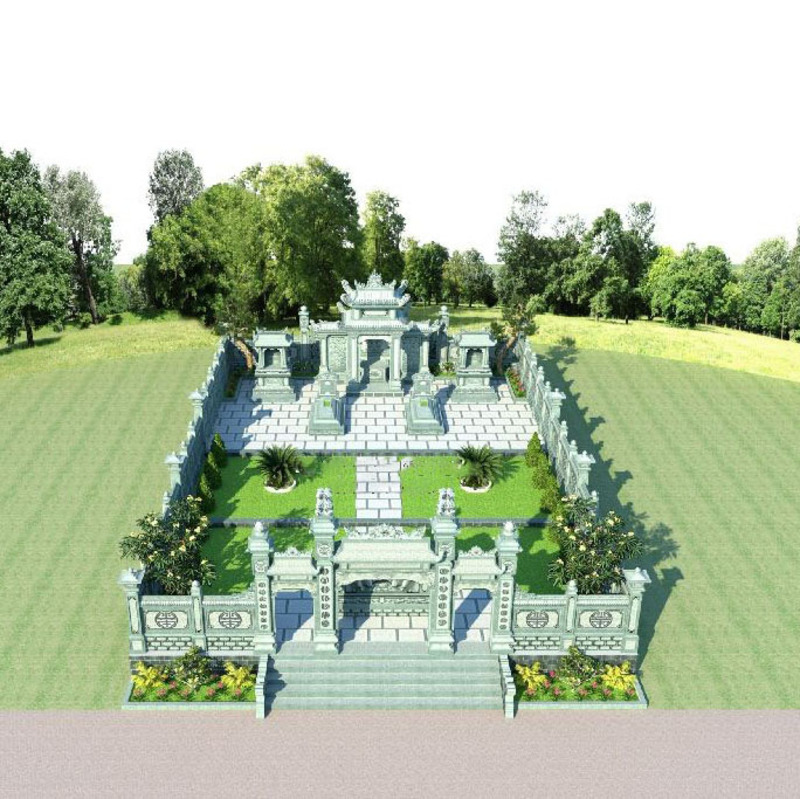 Mẫu thiết kế phối cảnh khu lăng mộ tuyệt đẹp số BTK02