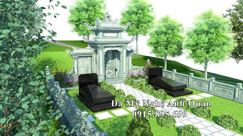 Mẫu thiết kế phối cảnh khu lăng mộ tuyệt đẹp số BTK10