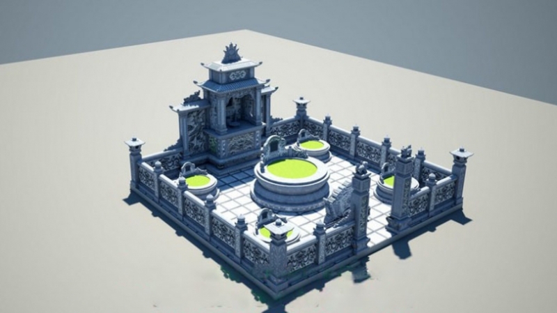 lăng mộ đá Thanh Hóa số 1 Mẫu Thiết Kế Phối Cảnh Khu Lăng Mộ Tuyệt Đẹp Số 09