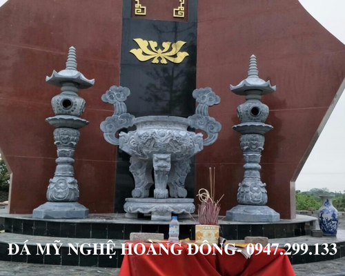 Mẫu lư hương đá miệng tròn đẹp