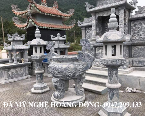 Mẫu lư hương đá miệng tròn được ưa chuộng 