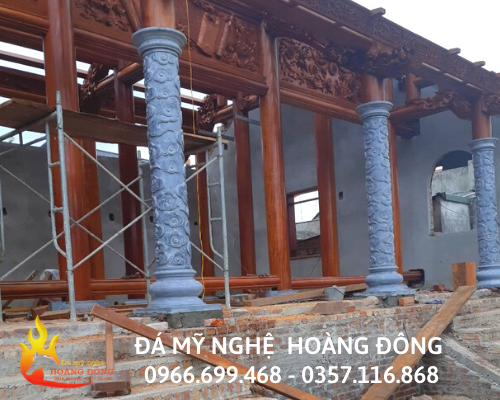 Mẫu cột đá đồng trụ dáng tròn sang trọng, thanh thoát 