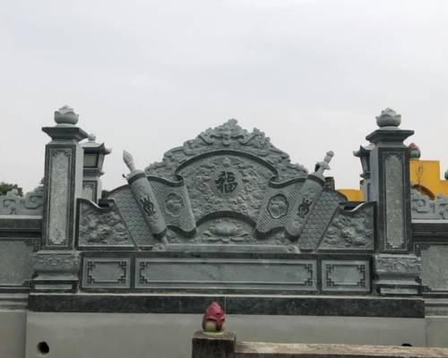 Mẫu cuốn thư đá đẹp trưng bày tại nhà thờ họ 