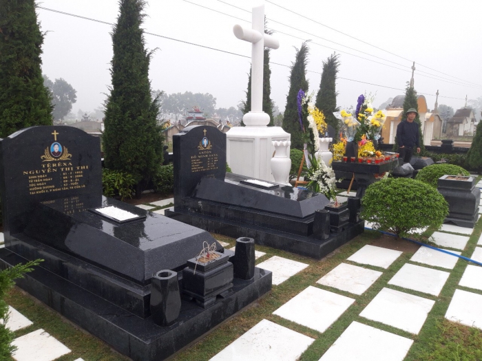 Khu lăng mộ đá hoa cương cao cấp sang trọng 
