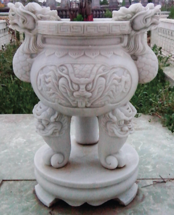 Mẫu lư hương đá trắng đẹp mỹ mãn chuẩn phong thuỷ 