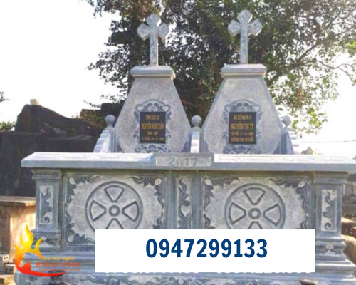 Mẫu mộ công giáo đẹp, phù hợp với kinh tế gia đình hình 5 Mẫu mộ đôi công giáo mang giá trị tâm linh sâu sắc