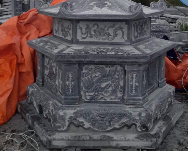 Mẫu mộ đá lục giác đẹp đơn giản, sang trọng 