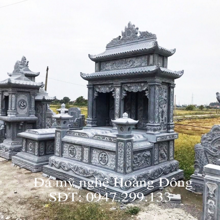 Mẫu mộ đá đôi mang giá trị tâm linh sâu sắc 